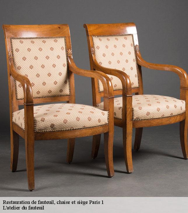 Restauration de fauteuil, chaise et siège  paris-1-75001 L'atelier du fauteuil