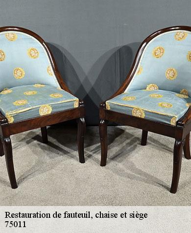 Restauration de fauteuil, chaise et siège  paris-11-75011 L'atelier du fauteuil