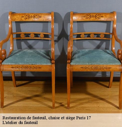 Restauration de fauteuil, chaise et siège  paris-17-75017 L'atelier du fauteuil