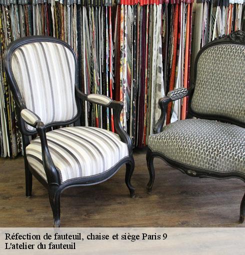 Réfection de fauteuil, chaise et siège  paris-9-75009 L'atelier du fauteuil