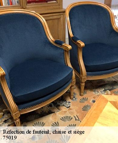 Réfection de fauteuil, chaise et siège  paris-19-75019 L'atelier du fauteuil